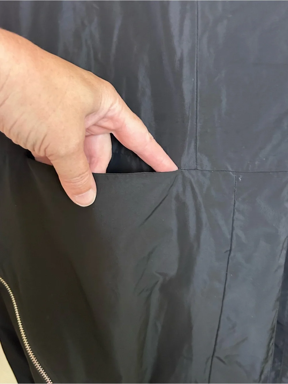 Sun Kim XL Parachute jacket/ coat Drawstring Black Oversize With Pockets VGC - Picture 4 of 11